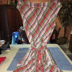 Lands End plaid shirt dress
